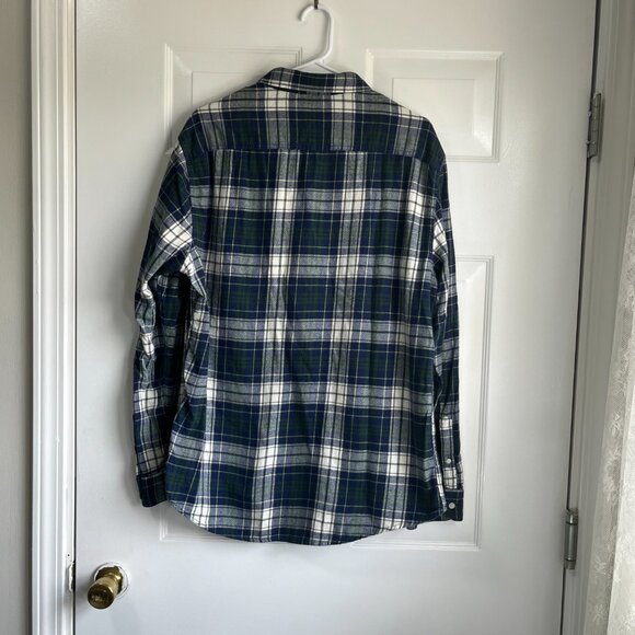 Urban Pipeline Blue & Green Flannel Button Down XL Shirt Retro 90's Grunge - Picture 5 of 8